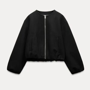 Zara Black bomber Jacket